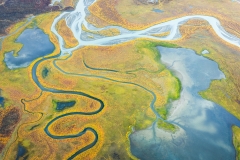 Alaska Braided River Glacier Drone